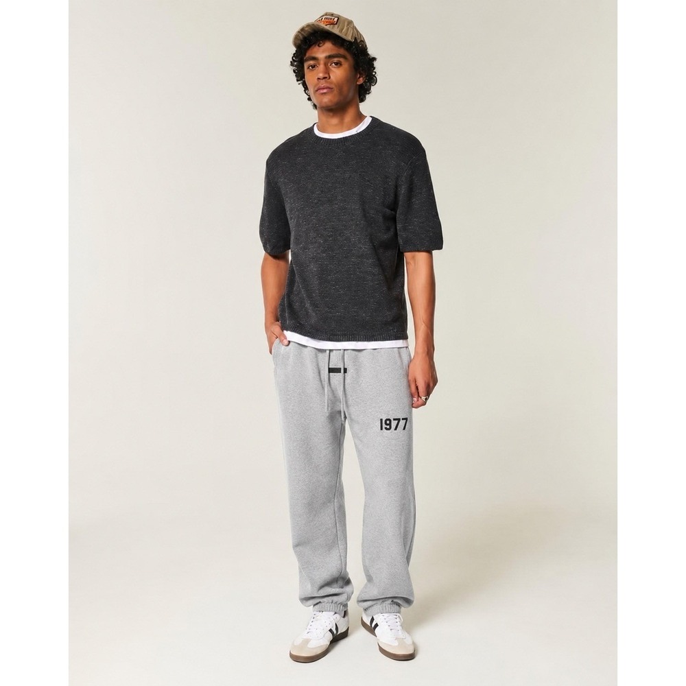 Fear of God Essentials 1977 Sweatpants Dark Oatmeal Fleece Joggers Sz:M NWT - Picture 3 of 6